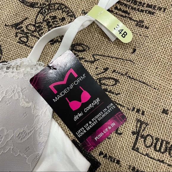 Maidenform NWT! Women's Love The Lift Push Up & In Demi Bra Size 34B - Picture 5 of 11